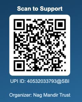 Scan QR code to support Nag Mandir Trust